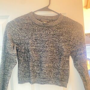 House of Harlow 1960 Textured Black and Gray Sweater